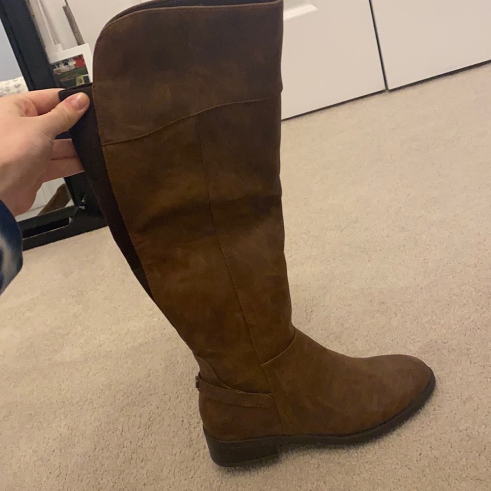 Brown high boots!